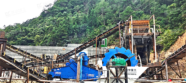 水洗砂生產(chǎn)線方案配置，要求兩月加工六萬噸石料，石子沙子都要
